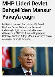 Mhp kökenli siyasetçi olan mansur yavaş, 2014 yılı mart ayındaki yerel seçimde, chp tarafından yavaş'ın, mhp'de genel başkan adaylığı açıklayıp olağanüstü kurultay girişiminde bulunan meral. Mhp Tbmm Grubu Mhp Pa Twitter Mhp Lideri Devlet Bahceli Den Mansur Yavas A Cagri Diyorum Ki Yavas Yavas Ayril Dbdevletbahceli Sahte Senet Iddialariyla Ilgili Hakkinda Iddianame Duzenlenen Chp Nin Ankara Buyuksehir Belediye Baskan