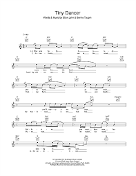Elton John Tiny Dancer Sheet Music And Printable Pdf Music Notes Elton John Songs Lyrics Sheet Music Elton John Lyrics