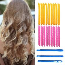 Add tons of volume to your look by making your half updo look extra high on your head. Amazon Com Magic Hair Curlers 21 Pcs Spiral Curls Styling Kit 18 No Heat Hair Curlers And 3 Styling Hooks Extra Long Hair Up To 22 55 Cm Long For Women Girls