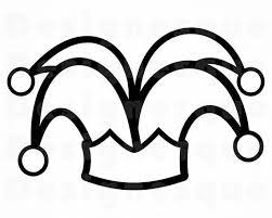 Jester Hat Outline Svg Joker Hat Svg Clown Hat Svg Jester Etsy In 2021 Jester Hat Joker Hat Clown Hat