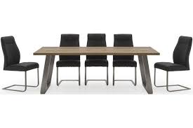 Check spelling or type a new query. Vida Living Trier Oak Extending Dining Table And 6 Chairs Chrome And Charcoal Fabric Furnitureinstore