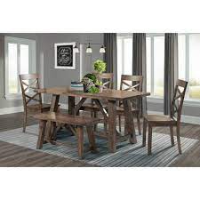 By harper & bright designs (11) $ 438 68. 6pc Regan Dining Set Table 4 Side Chairs And Bench Walnut Brown Picket House Furnishings Target
