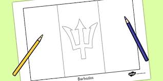 This coloring page belongs to these categories: Barbados Flag Coloring Sheet Teacher Made