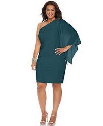 R Richards Plus Size Dress Three Quarter Flutter Sleeve One Shoulder Beaded Cocktail Plus Size Cocktail Dresses Plus Size Dresses One Shoulder Cocktail Dress