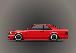 Mercedes W124 300e Red Amg Hammer Widebody Coupe By Tom Mayer Ii Monkey Crisis On Mars Mercedes Mercedes W124 Amg