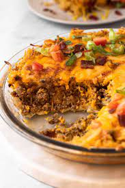 Cheeseburger Pie Everyday Pie Recipe Cheeseburger Pie Burger Toppings Baked Dishes