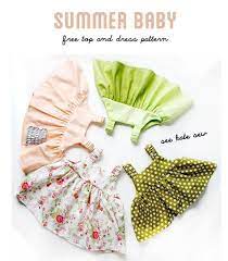 easy baby dress pattern for the summertime かわいい赤ちゃん ベビードレス 幼児向けドレス