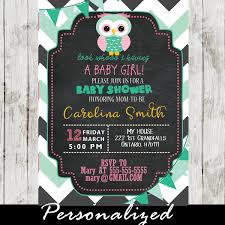 Home Garden Boy Or Girl Cute Owl Themed Baby Shower Invitations With Chevron Greeting Cards Party Supply