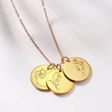 Check spelling or type a new query. Gold Jewelry 14k Stainless Steel Coin Pendant Necklace Engraved Birth Flower Wildflower Necklace For Women Mother S Day Gift Buy Gold Jewelry 14k Coin Pendant Necklace Flower Necklace Product On Alibaba Com