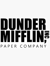 Dunder Mifflin Logo B W Sticker Sticker By Pickledbeets In 2021 The Office Stickers The Office Show Mifflin