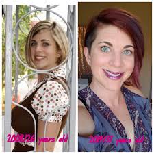 I NEVER do these but had to do this one! The “How hard has aging hit you”  Challenge 🤣 On the left was my first MySpace pic- all natural- real boobs,  lips