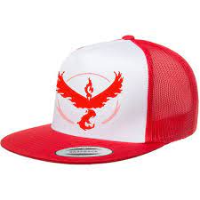 Embroidered Pokemon Go Team Hat Mystic Blue Valor Red Or Instinct Yellow Trucker Snapback Mystic Blue Hats Five Panel Hat