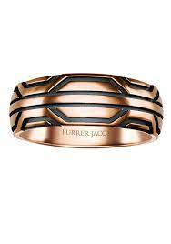 Furrer Jacot Rose Gold Geometric Band Mens Wedding Bands Oster Jewelers Mens Wedding Bands Rose Gold Mens Wedding Band Mens Gold Wedding Band