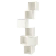 Eket Wall Mounted Cabinet Combination White Dark Gray Light Gray Ikea Canada Ikea In 2020 Wall Mounted Cabinet Eket Wall Shelf Unit