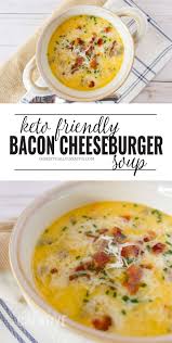 Start it in the morning, watch your team win, then come home to a creamy, cheesy, rich soup studded with kernels of sweet corn, bits of onion and celery, and juicy bites of tomato. Bacon Cheeseburger Soup Low Carb And Keto Domestically Creative