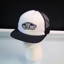 Vans Off The Wall Snapback Trucker Hat Skater Ball Cap Black White Original Vans Vansoffthewall Truckerhat Casual In 2021 Vans Hats Vans Cap Vans Off The Wall