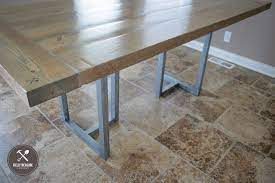Place the table and chairs on a drop cloth. Easy Modern Non Metal Table Legs Field Treasure Designs Metal Table Legs Metal Table Diy Table Legs