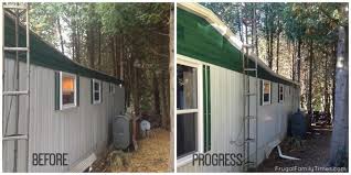 Here at home+garden, we share great ideas and innovative tools/products to make our life simpler and. Mobile Home Makeover Outdoor Rehab Progress Less Crazy Dysfunction Frugal Family Times
