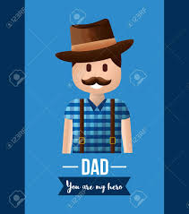 See more ideas about fathers day, happy fathers day, happy father. Funny Dad Mustache Smiling Wearing Hat Suspenders Happy Fathers Royalty Free Cliparts Vectors And Stock Illustration Image 96445391