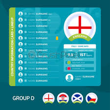 England kick off their six nations campaign away to france (getty images). England Group D Football 2020 Tournament Final Stage Vector Illustration Stock Vector Crushpixel
