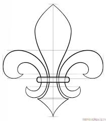 How To Draw A Fleur De Lis Step By Step Drawing Tutorials For Kids And Beginners Visit Our Shop Canvas Art Tutoriel Dessin Fleur De Lys L Art Adolescent