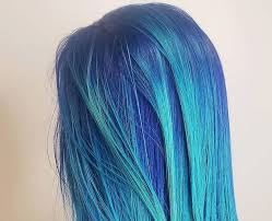 This is an amazing combination of blonde hair and streaks of henna red colors. 44 Blue Ombre Hair Looks