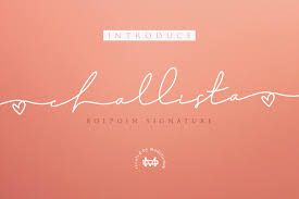 No hassle, no fuss, find thousands of high quality free fonts on fontsc. Challista Signature In Fonts On Yellow Images Creative Store