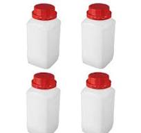 4pcs 1000ml/33.82oz Plastic Bottles Lab Chemical Reagent Bottle Wide Mouth  Plastic Container Liquid/Solid Square Sample Storage Container Sealing ...