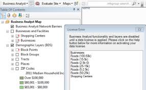 License In Business Analyst Arcmap Documentation