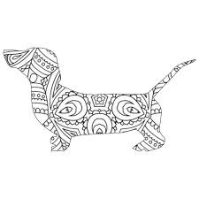Mens boys birthday card dapper gent to from dachshund sausage dog puppy lover. Dog Mandala Coloring Page Color A Patterned Dachshund