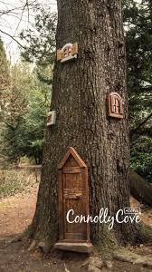 The best fairy houses are made by natural materials like sticks, twigs, bark, leaves, pine cones, acorns, and rocks. Fairy Glen Fairy Culture Ireland Kilbroney Park Rostrevor Connolly Cove