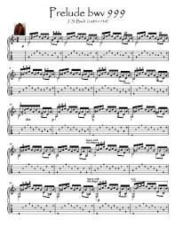 Bach For Guitar Prelude Bwv 999 Guitar Score Tablature Sheet Music Bach