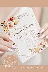 Amber Rustic Floral Fall Wedding Invitation Template Wedding Invitation Editable Invitation Wedding Bundle Fall Wedding Invitations Wedding Invitations Printable Wedding Invitations
