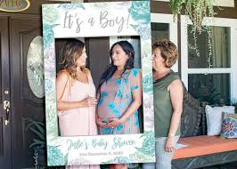 Baby Shower Photo Booth Frame Baby Shower Picture Frame Photo Booth Prop Selfie Frame Baby Shower Idea Boy Or Girl Digital C14 In 2020 Baby