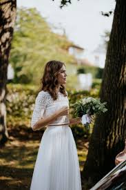 Zweiteilige brautkleider sind aus der aktuellen brautmode nicht mehr weg zu denken. Boho Brautkleid Mit Spitzentop Und Tullrock In Ivory Noni Brautkleid Lange Armel Marchen Hochzeitskleider Hochzeitskleid Spitze