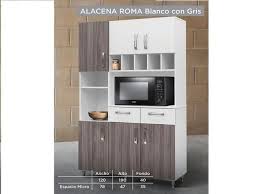 Alacena Modelo Roma Blanco Con Gris Alacena Muebles Muebles De Cocina