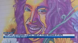 Jacksonville First Lady Molly Curry unveils mosaic to inspire human  trafficking survivors