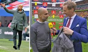 But, titles aside, the decoration we're more interested in is his choice of coats. Man City Exclusive Pep Guardiola To Auction Famous Cardigan After Fa Cup Seals Treble Football Sport Express Co Uk