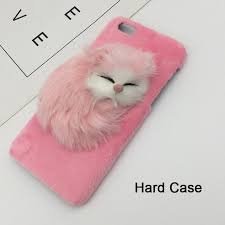 Christmas Diy Hat Cute Cat Fluffy Fur Phone Case For Iphone Phonecase Cat Christmas Cute Gifts Animal Coole Handyhullen Iphone Hulle Iphone