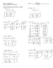 Most precalculus classes start with a brief review of the topics. 5 3 Worksheet Answers Precalc U2014 Worksheet 5 U20143 U2018 Name Ufb01 Ufb02 Zr Solving Trigonometric Equations Solve The Following Leaving Answers In Radians 1 Course Hero
