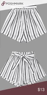 Black And White Striped Shorts Zaful Black And White Striped Shorts In 2020 Fashion Clothes Design Striped Shorts