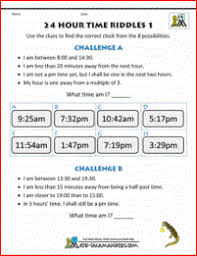 24 Hour Clock Time Worksheets Time Riddles 1 Time Worksheets Time Word Problems Telling Time Worksheets