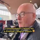Jon Champion's detailed notes for match day commentating :  r/Damnthatsinteresting