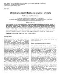 Climate change is intensifying extreme weather events such as these as well as making them hit more frequently. Pdf Climate Change Effect On Growth Of Animals