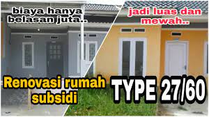 Renovasi ini sangat menginspirasi siapa pun yang nonton.renovasi fasad yang minimalis,. Renovasi Rumah Subsidi Type 27 60 Biaya Hanya Belasan Juta Rumah Jadi Luas Dan Mewah Youtube