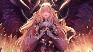 Her beauty is so potent she like most fairy tail characters who are female cana is extremely attractive and her tanned skin gives off. Blonde Haired Female Anime Character Shingeki No Bahamut Dark Angel Olivia Horns Wings Red Eyes Blonde 1080p Wallpaper Hdwa Female Anime Dark Angel Anime