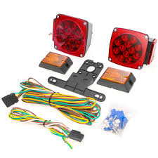 Xtremepowerus 12v Led Submersible Trailer Light Kit Dot Compliant Waterproof Easy To Mount Tail Light Rv Marine Boat Trailer Walmart Com Walmart Com