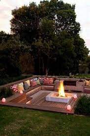 Fire pits are great tools that any family can enjoy. Sunken Fire Pit Deck Backyard Backyard Seating Dream Backyard