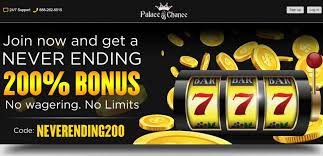 Palace Of Chance Casino Welcome Bonus 50 Free 200 No Rules 100 Insurance