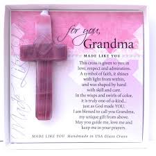 Bring a smile to her face this year with these cute and easy crafts. Amazon Com Gift For Grandma Handmade In The Usa Glass Cross And Grandma Poem Baby